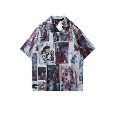 Camisa Unisex Hombro Caído Manga Corta Multicolor - Image 20
