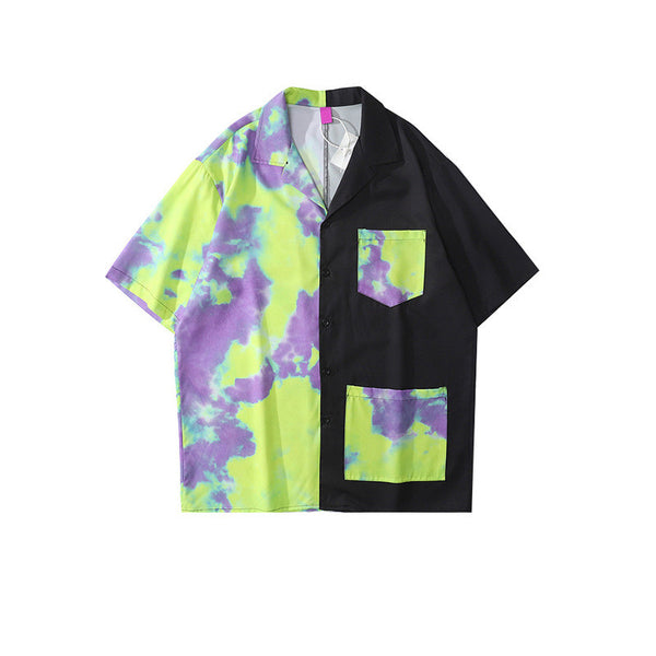 Camisa Unisex Hombro Caído Manga Corta Multicolor