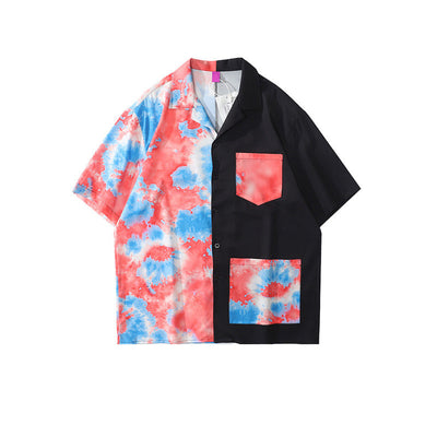 Camisa Unisex Hombro Caído Manga Corta Multicolor - Image 4