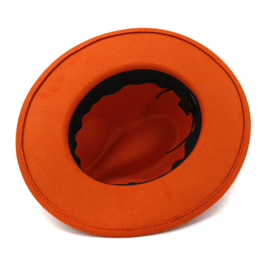 Sombrero Jazz de Ala Ancha para Mujer - Elegante Gorro de Lana Negra - Image 25