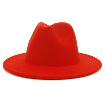 Sombrero Jazz de Ala Ancha para Mujer - Elegante Gorro de Lana Negra - Image 24