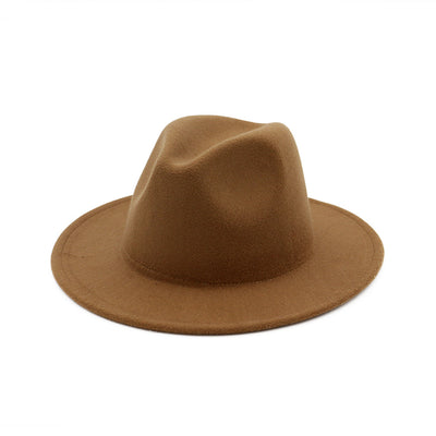 Sombrero Jazz de Ala Ancha para Mujer - Elegante Gorro de Lana Negra - Image 4
