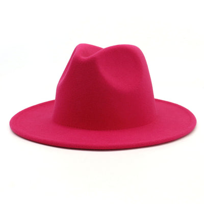 Sombrero Jazz de Ala Ancha para Mujer - Elegante Gorro de Lana Negra - Image 13
