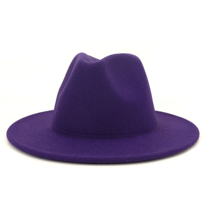 Sombrero Jazz de Ala Ancha para Mujer - Elegante Gorro de Lana Negra - Image 5