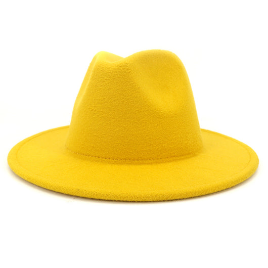 Sombrero Jazz de Ala Ancha para Mujer - Elegante Gorro de Lana Negra - Image 6