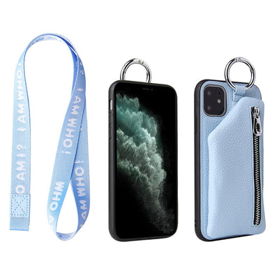 Funda Cartera con Correa para iPhone - Cuero PU con Cordón Ajustable - Image 11