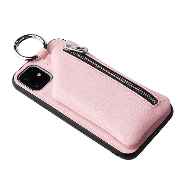 Funda Cartera con Correa para iPhone - Cuero PU con Cordón Ajustable