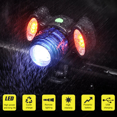 Luz Frontal para Bicicleta USB Recargable 4 Modos Impermeable - Image 12