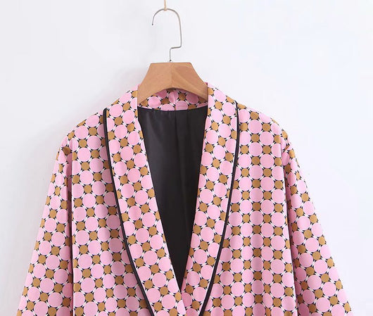 Kimono Suelto con Borlas y Estampado de Manga Larga - Image 8