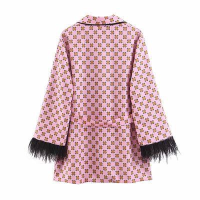 Kimono Suelto con Borlas y Estampado de Manga Larga - Image 17