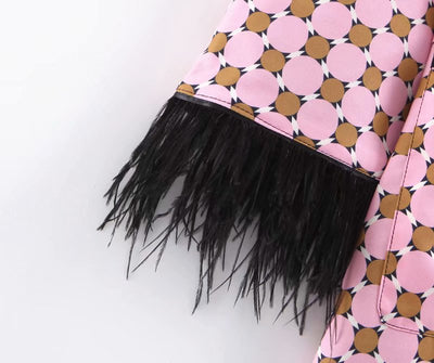 Kimono Suelto con Borlas y Estampado de Manga Larga - Image 19
