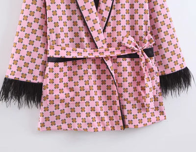 Kimono Suelto con Borlas y Estampado de Manga Larga - Image 23