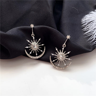 Aretes de Estrella y Luna Incrustados - Diseño Minimalista para Chicas Modernas - Image 9