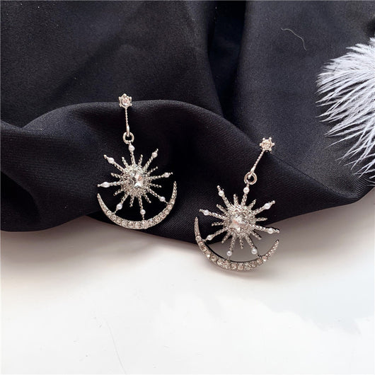Aretes de Estrella y Luna Incrustados - Diseño Minimalista para Chicas Modernas - Image 9
