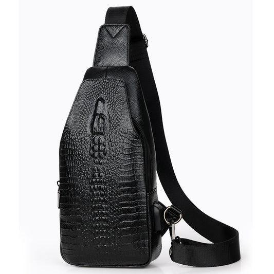 Bolsa Bandolera Pecho Hombre Patrón Moderno Tendencia Fashion