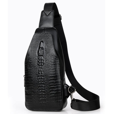 Bolsa Bandolera Pecho Hombre Patrón Moderno Tendencia Fashion