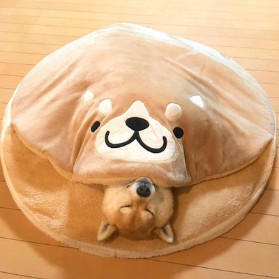 Cama Dorayaki para Gatos y Perros - Colchoneta Acogedora con Diseño de Casita Corgi - Image 7