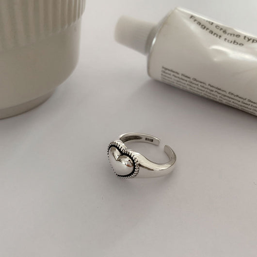 Anillo de Plata 925 Calado Diseño Corazón Abierto - Image 4