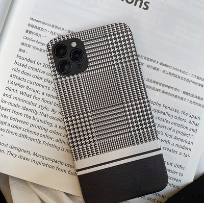 Funda para iPhone 11 Compatible con Apple, Patrón Pata de Gallo Negro - Image 10