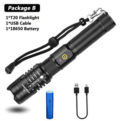 Linterna LED Recargable USB con Zoom y 5 Modos - Impermeable para Exterior - Image 14