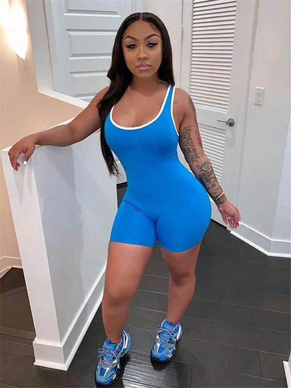 Jumpsuit Sin Mangas Ajustado para Mujer - Romper Bodycon Elegante