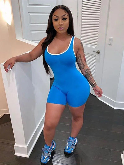 Jumpsuit Sin Mangas Ajustado para Mujer - Romper Bodycon Elegante