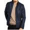 Chaqueta de Cuero Slim Fit con Cuello Mao - Estilo Europeo y Americano