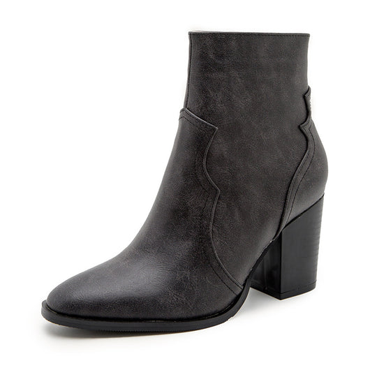 Botas Cortas de Tacón Grueso para Otoño e Invierno - Image 8