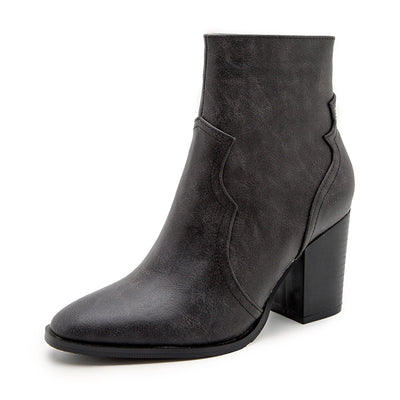 Botas Cortas de Tacón Grueso para Otoño e Invierno - Image 2