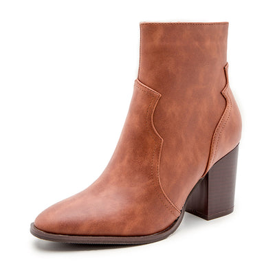 Botas Cortas de Tacón Grueso para Otoño e Invierno - Image 4