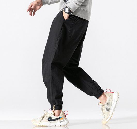 Pantalones Casuales Hombre Primavera Estilo Hong Kong - Corte Clásico Sólido - Image 3