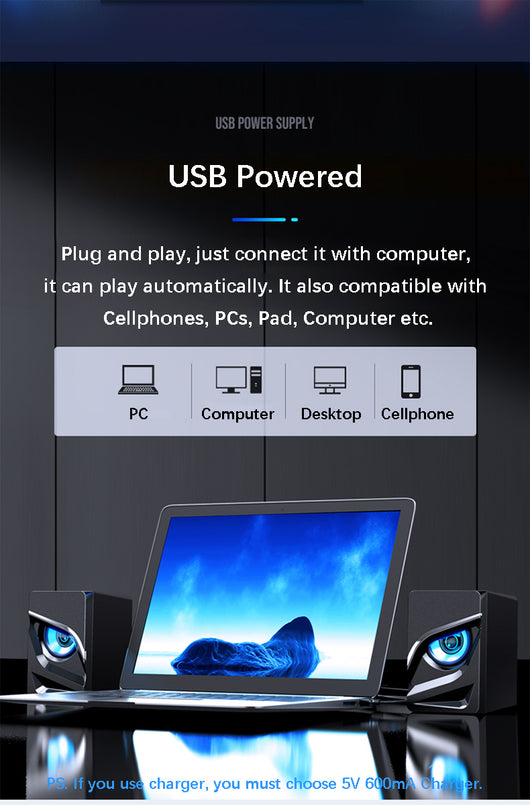 Barra de Sonido Bluetooth Compacta para Computadora de Escritorio - Image 18