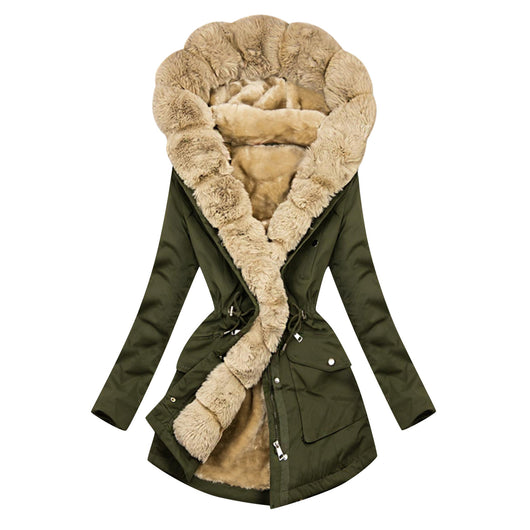 Chaqueta Térmica Impermeable con Cuello de Piel para Mujer - Image 3
