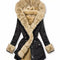 Chaqueta Térmica Impermeable con Cuello de Piel para Mujer