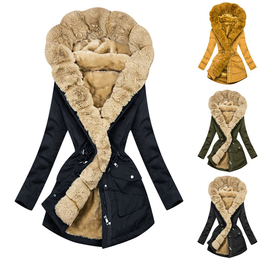 Chaqueta Térmica Impermeable con Cuello de Piel para Mujer - Image 4
