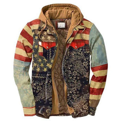 Chaqueta Hoodie Suelta Estampada - Image 5