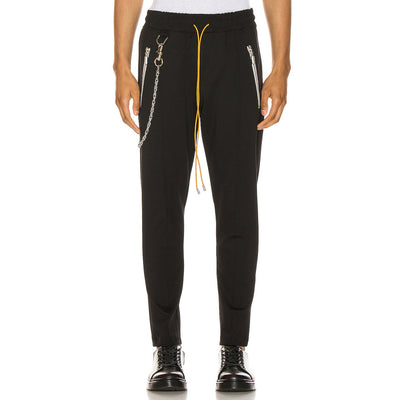 Pantalones con Cordón y Cadena Decorativa de Contraste - Image 9