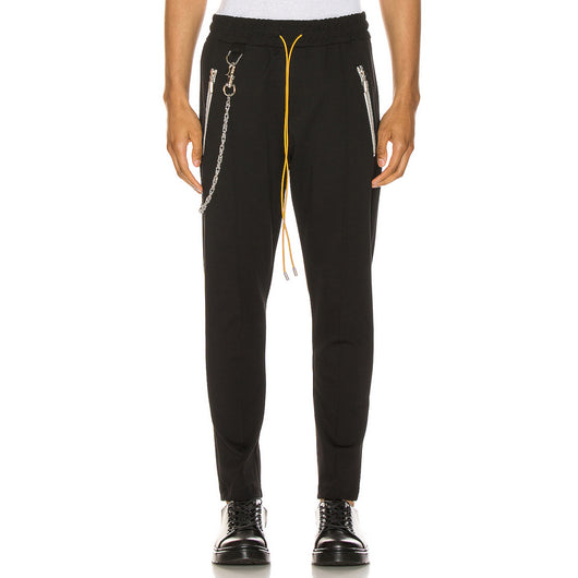 Pantalones con Cordón y Cadena Decorativa de Contraste - Image 3