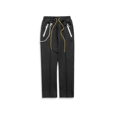 Pantalones con Cordón y Cadena Decorativa de Contraste - Image 2