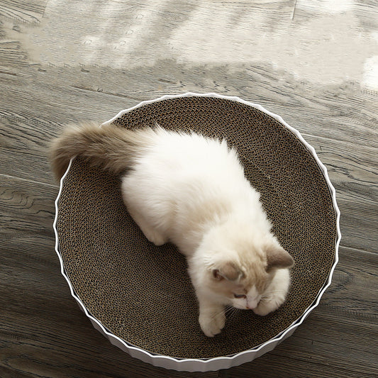 Rascador Circular de Cartón Corrugado para Gatos - Afilador de Uñas