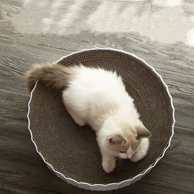 Rascador Circular de Cartón Corrugado para Gatos - Afilador de Uñas