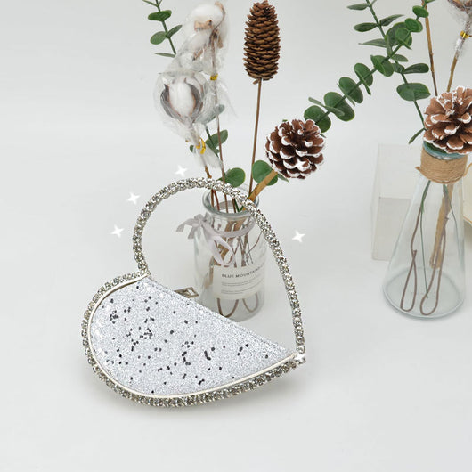 Bolso de Noche Corazón en Diamante - Clutch Elegante para Eventos - Image 4
