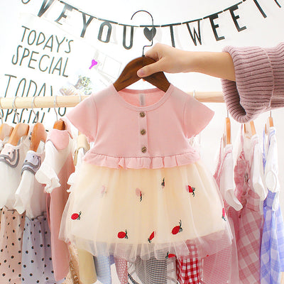 Vestido de Princesa Infantil con Malla - Diseño Cartoon para Fiestas de Cumpleaños - Image 10