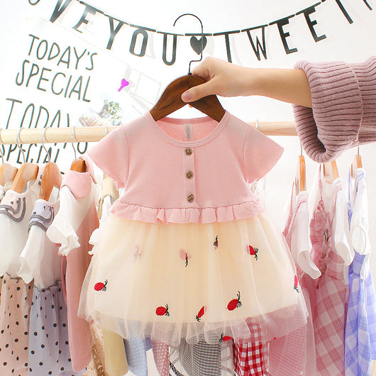 Vestido de Princesa Infantil con Malla - Diseño Cartoon para Fiestas de Cumpleaños - Image 10