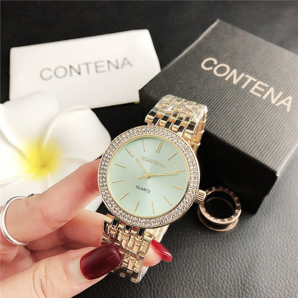 Reloj de Acero Inoxidable para Mujer con Movimiento de Cuarzo