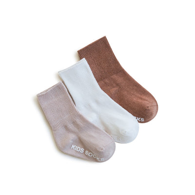 Set de Calcetines Infantiles Primavera Verano Antideslizantes Colores Sólidos y Rayas - Image 6