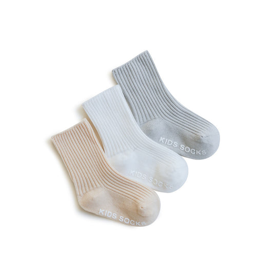 Set de Calcetines Infantiles Primavera Verano Antideslizantes Colores Sólidos y Rayas - Image 4