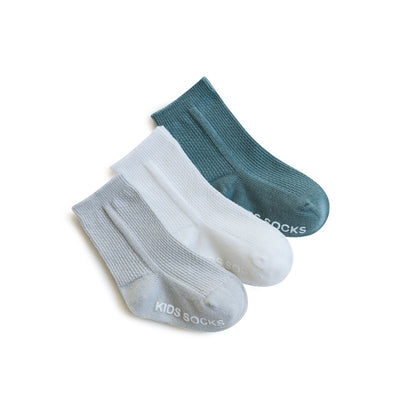 Set de Calcetines Infantiles Primavera Verano Antideslizantes Colores Sólidos y Rayas - Image 3