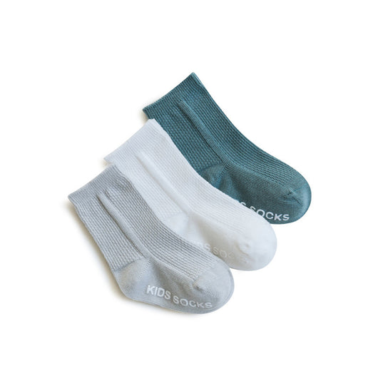 Set de Calcetines Infantiles Primavera Verano Antideslizantes Colores Sólidos y Rayas - Image 3