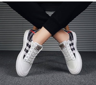 Zapatillas Canvas a Cuadros Tendencia Coreana para Hombre - Image 16